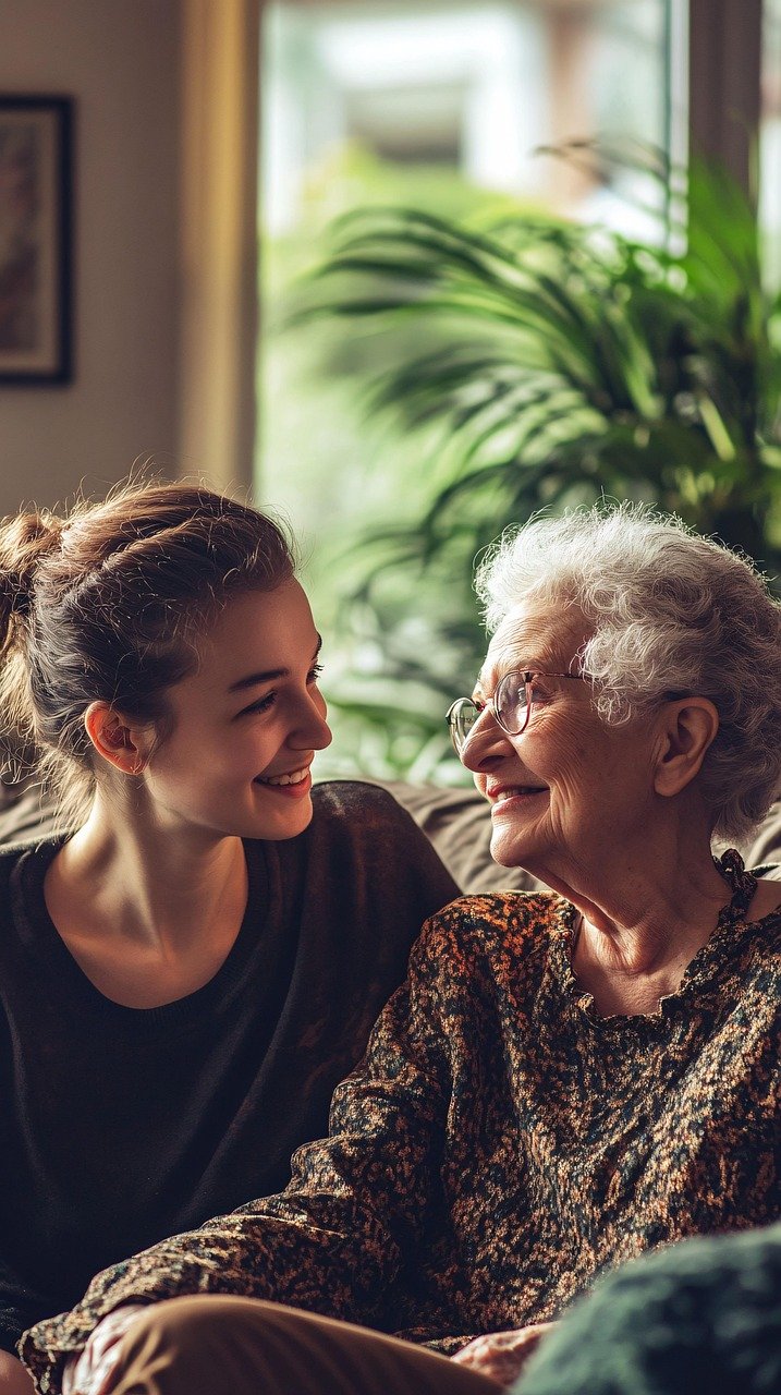 ai generated, visitor, senior, woman, home, care, conversation, support, elder, bond, caregiver, elderly, warmth, cozy, personal, interaction, visit, healthcare, nurse, family, connection, comfort-8971828.jpg